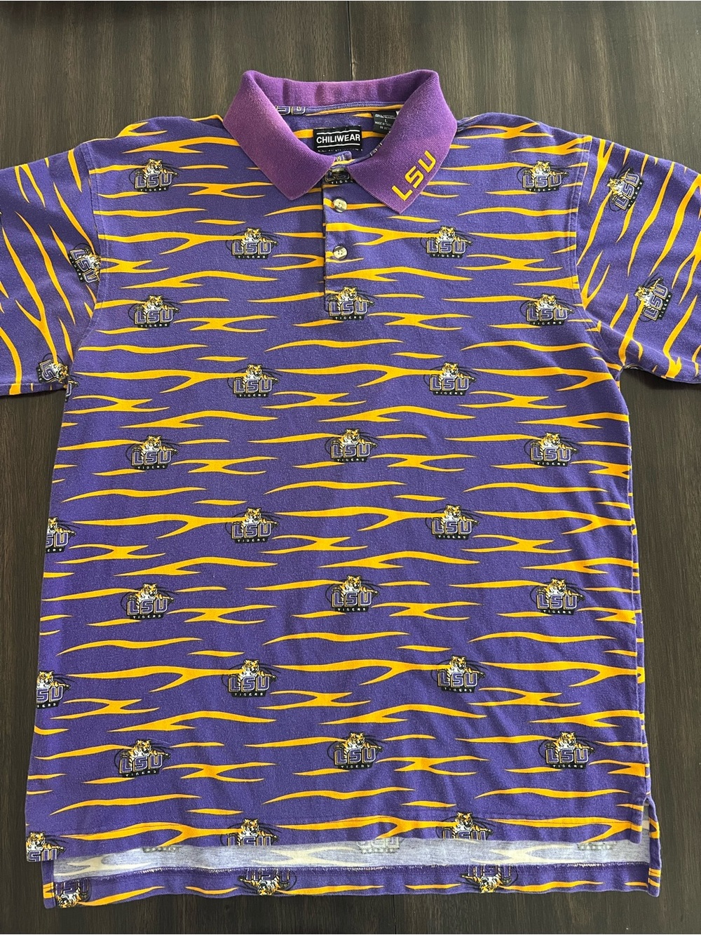 LSU Tiger Stripe Polo